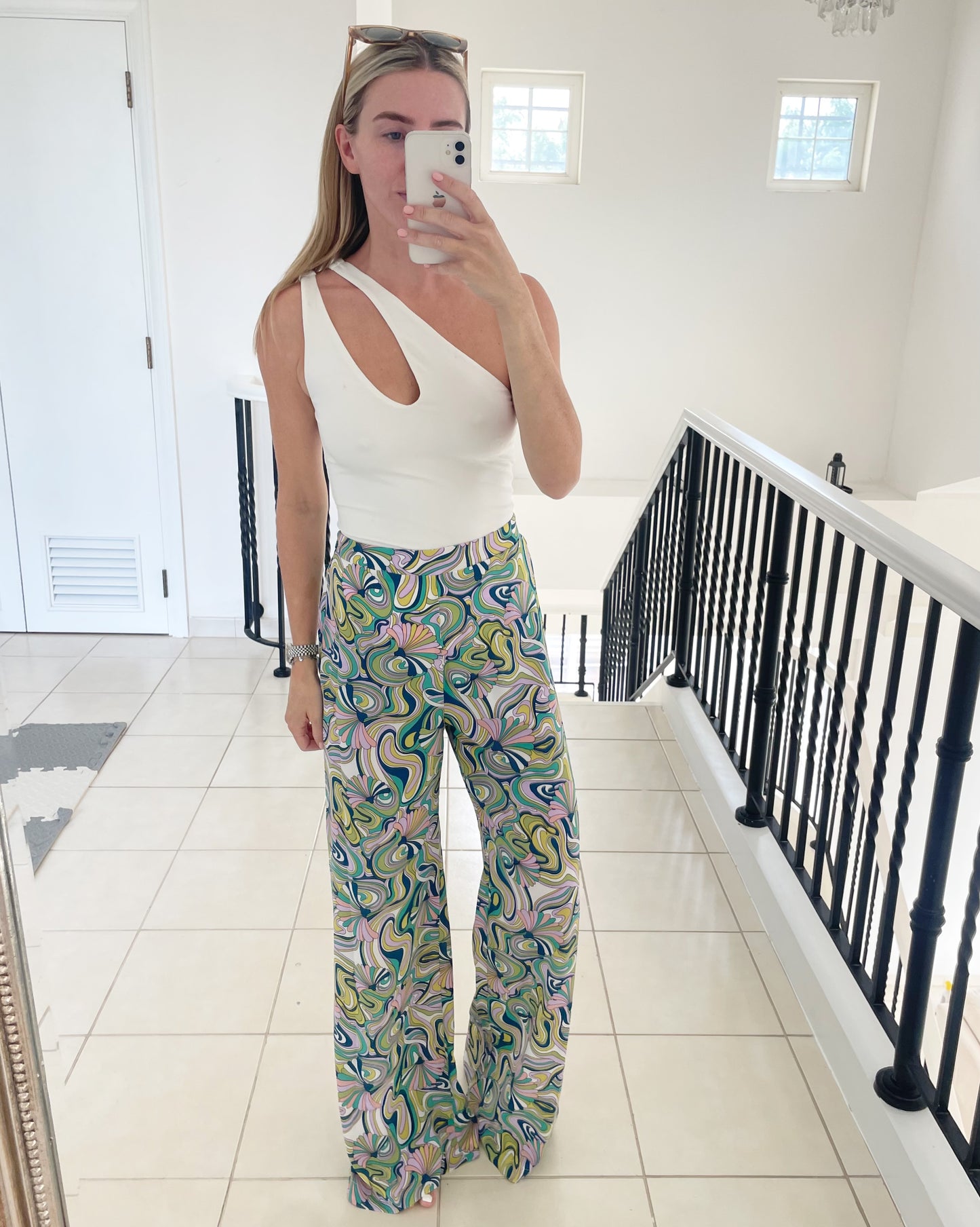 Printed Flared Trousers