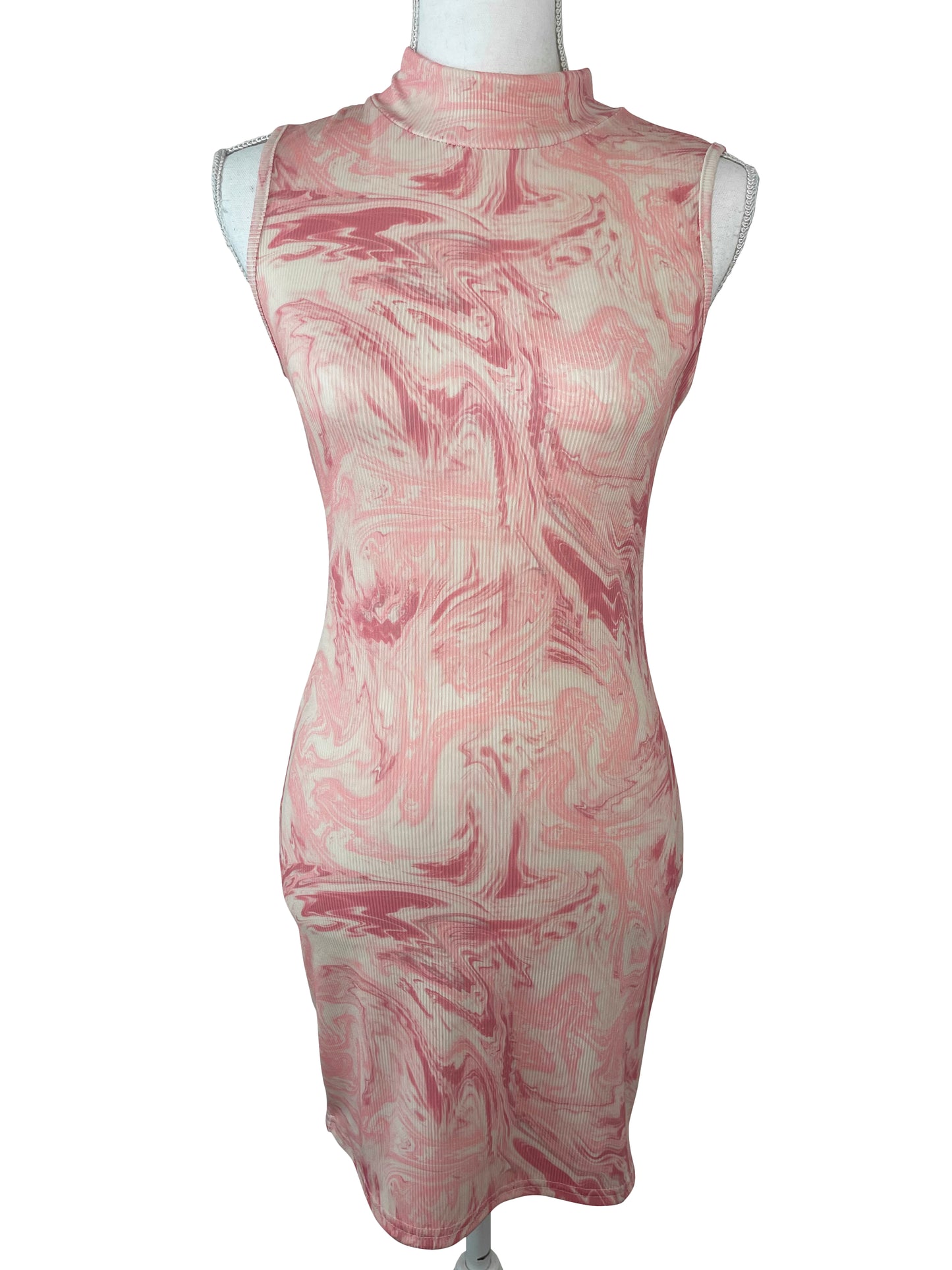 Marble Dress in Pink