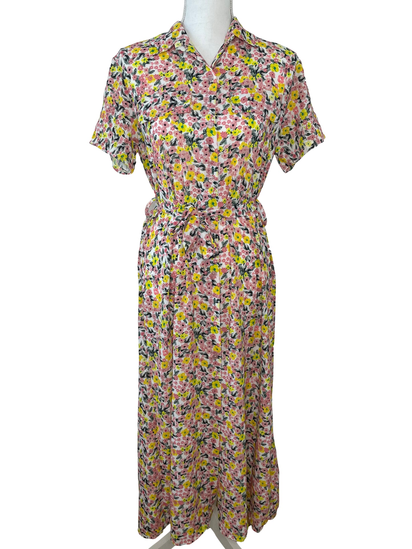 Floral Maxi Shirt Dress