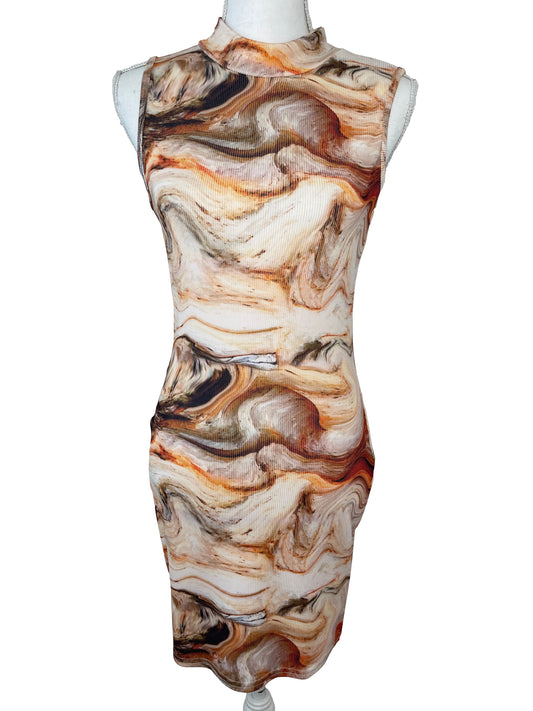 Marble Dress in Rust