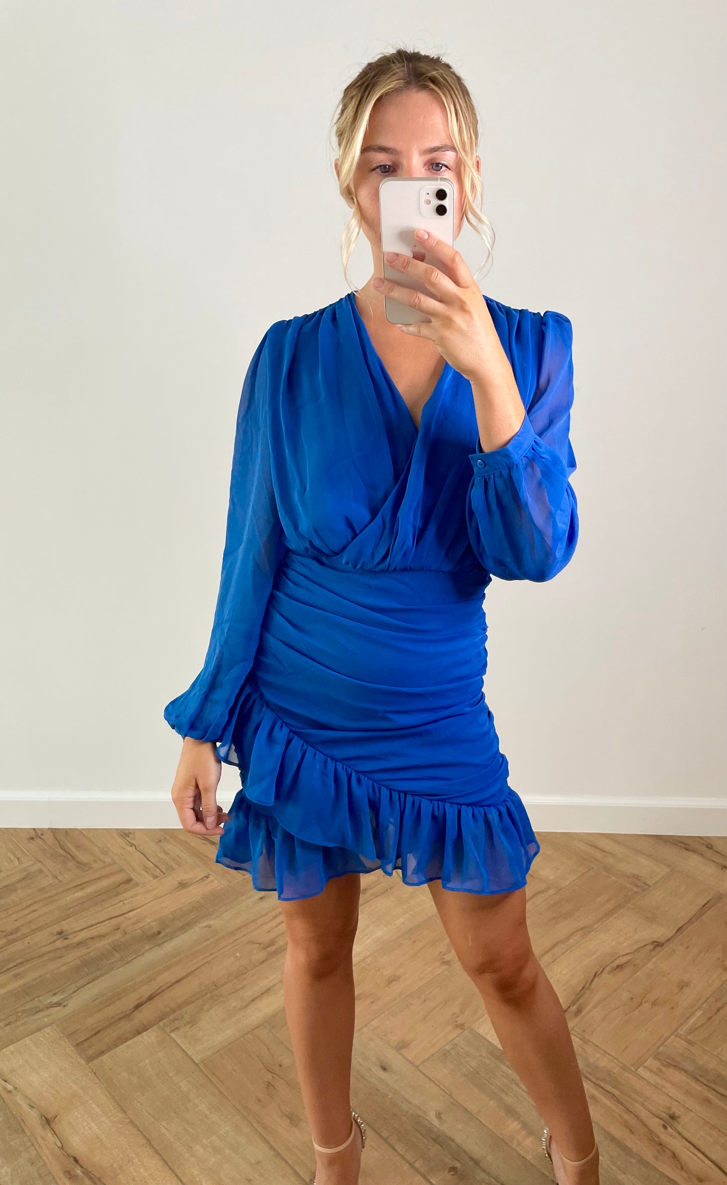 Ruffle Dress in Blue